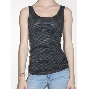 Sparkly striped black tank